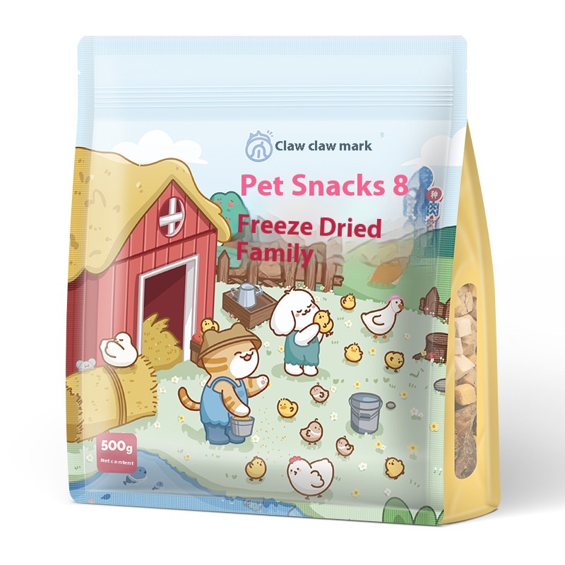 Paw Print Freeze-dried Snacks Human Food Grade8 Kinds Of Fresh Meat Freeze-dried Mixed Pet Snacks500g For Cats And Dogs