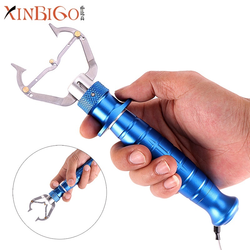 Trigger Type Aluminum Alloy Fish Controller Luya Fish Clamp Fish Catching Fishing Pliers Fishing Gear Supplies With Lost Hand Rope