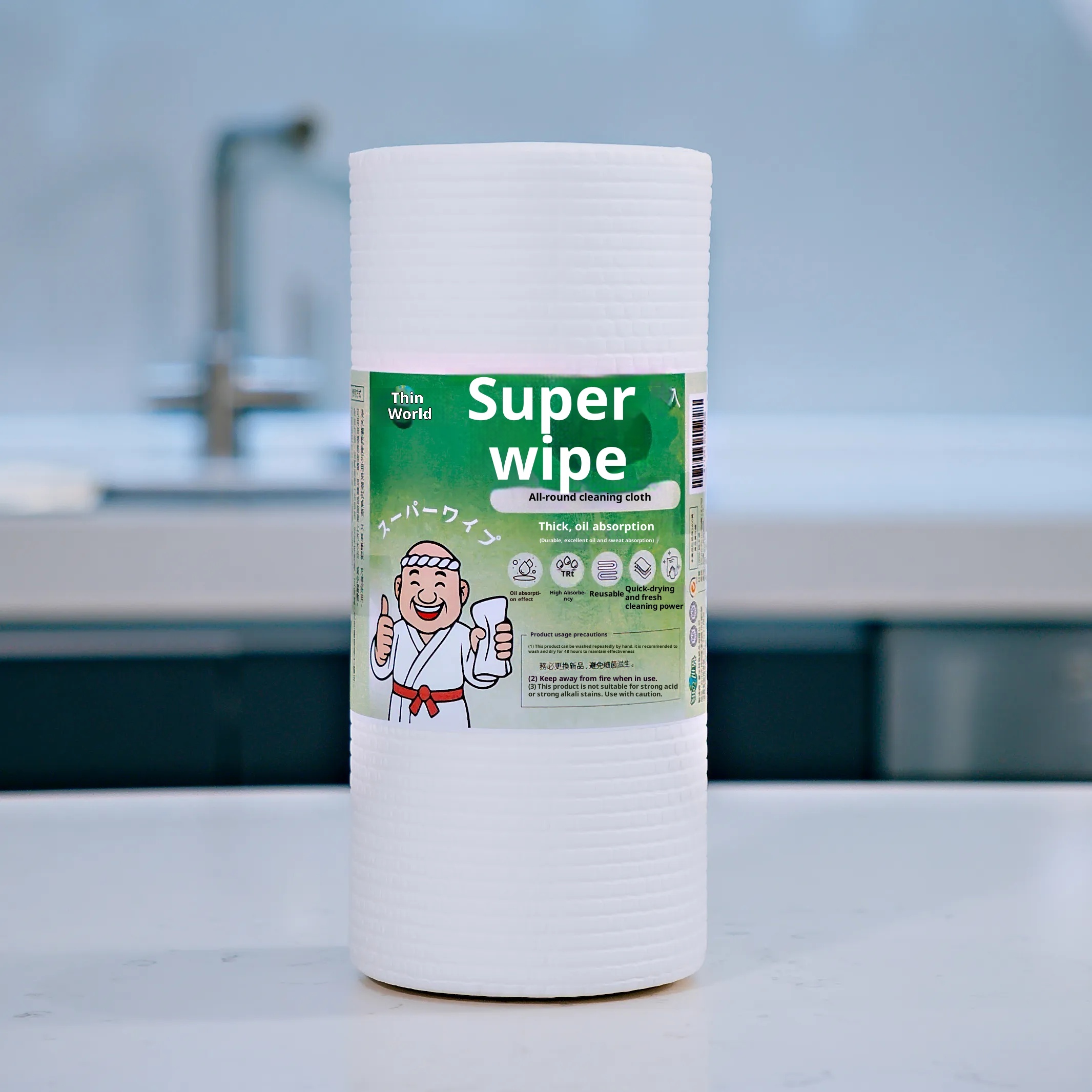 [Super Cleaning] Super Cleaning Cloths, 12 Rolls Value Set