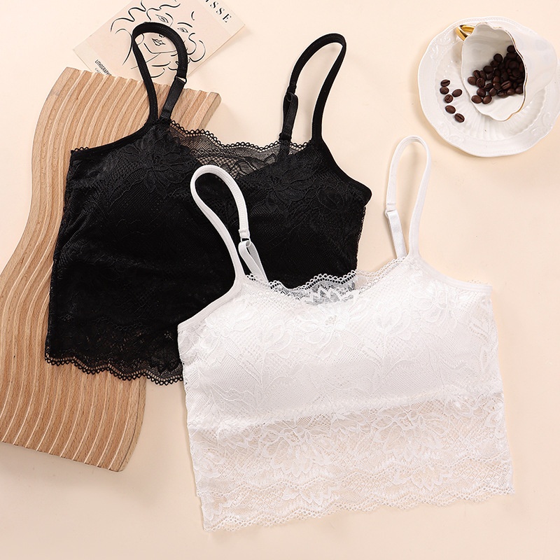 Lace Beautiful Back Bra Style Without Steel Ring Underwear Female Korean Version Suspenders Small Vest Bottom Hot Girl Bra