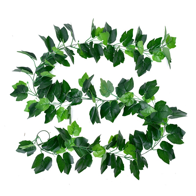 Simulation Plant Rattan Fake Leaves Plastic Green Leaves Fake Flower Vines Indoor Shielding Water Pipe Ceiling Decoration