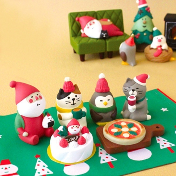 Zakka Ornaments And Miscellaneous Goods Japanese Christmas Snowman Decoration Resin Ornaments Santa Claus Micro Landscape Props