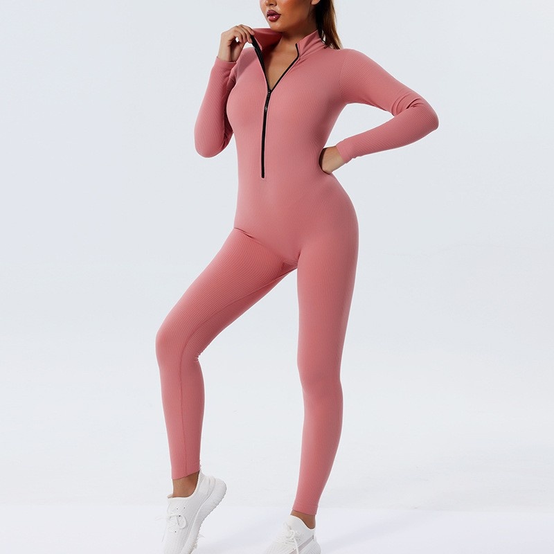 European And American Quick-drying Seamless Yoga Suit Sports Suit Women's Tight Dance Fitness Yoga Jumpsuit Yoga Pants