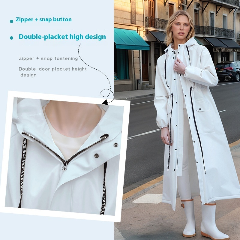 Free Shipping Electric Bicycle Adult Large Single Long Full-Body Rainproof Non-Disposable Raincoat