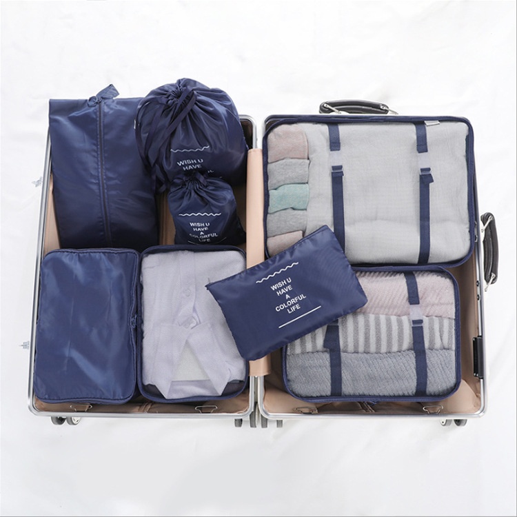 Storage Bag Set Korean Travel Storage Eight-piece Set Luggage Clothing Waterproof Storage Bag Storage Bag8-piece Set