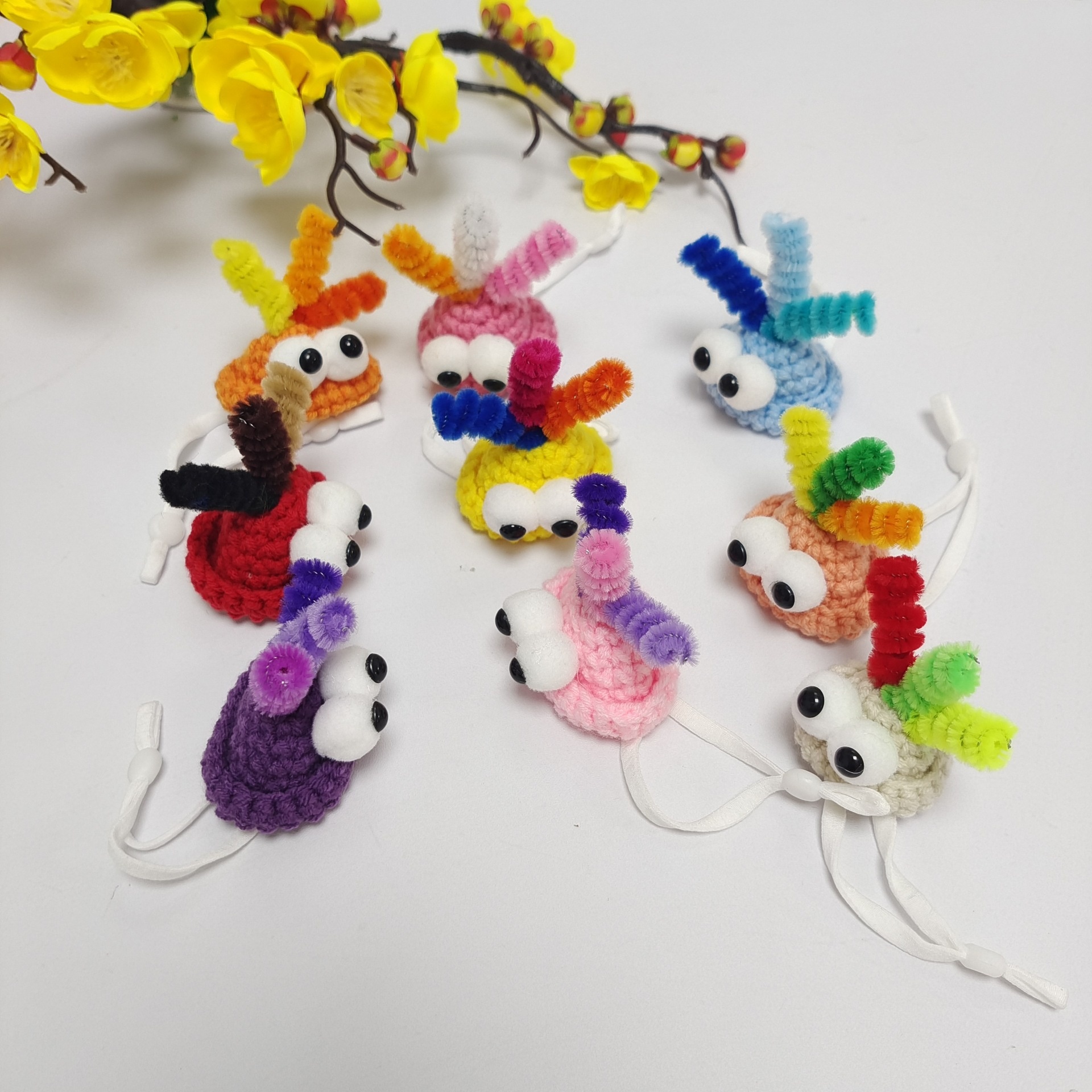 Mini Knitted Hamster Twist Hat Winter Small Hat Lizard Parrot Small Pet Winter Warm Knitted Hat Hand Crochet Hat