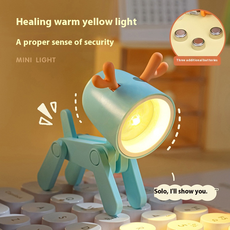 Cartoon Creative Led Net Red Night Light Decoration Ornaments Mini Cute Small Puppy Deer Table Lamp