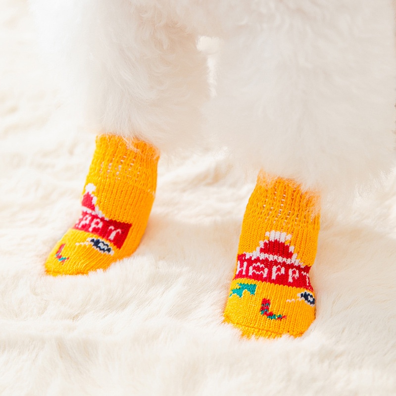 Cute Style Cartoon Puppy Socks Spring And Summer Medium And Small Dogs Four Seasons Furniture Pet Cat Socks