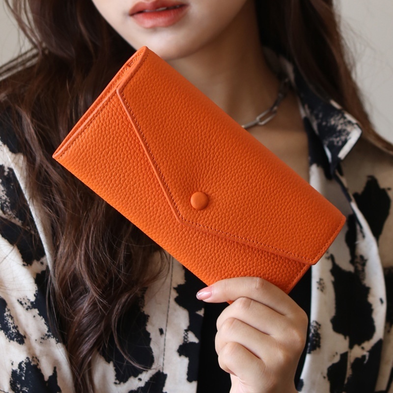Genuine Leather Long Wallet Women's Multifunctional Large Capacity Wallet Style Elegant Small Clutch Bag For Mobile Phone Wallet