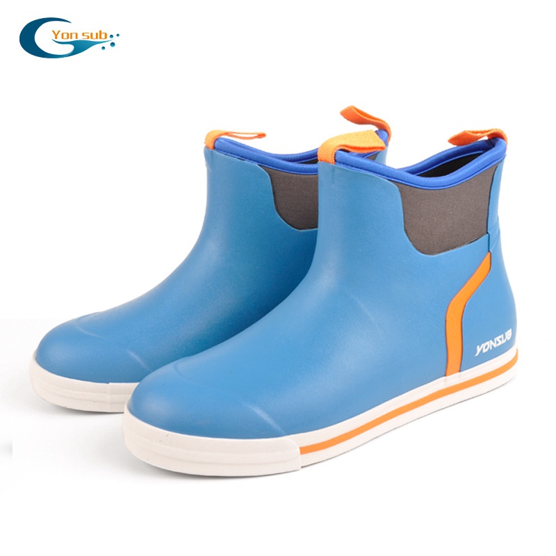 Men's And Women's Outdoor High-top Rain Boots Men's Short Water Shoes Flat-bottom Snow Rubber Boots Non-slip Fishing Shoes Waterproof Boots