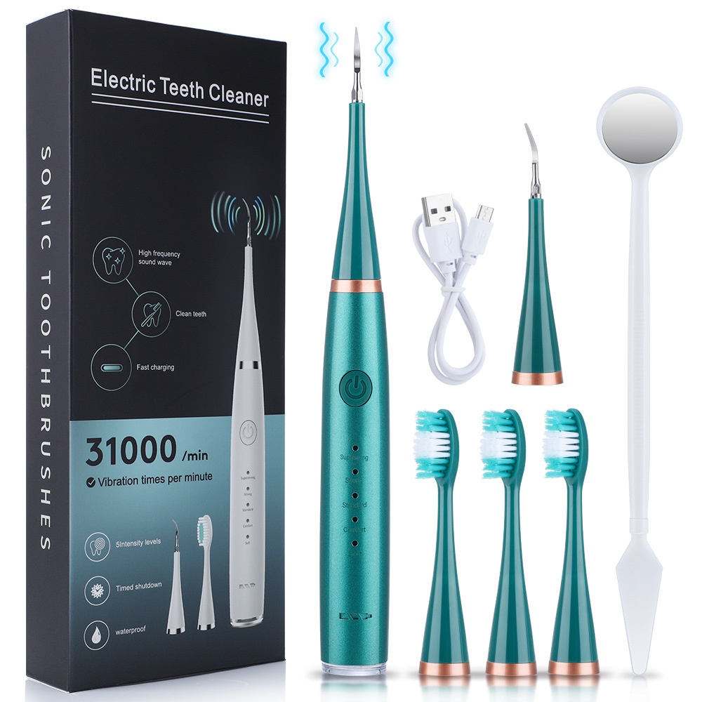 USBElectric Toothbrush Tooth Cleaner Set Home5-speed High-frequency Vibration Teeth Cleaning Tooth Cleaner To Remove Dental Calculus