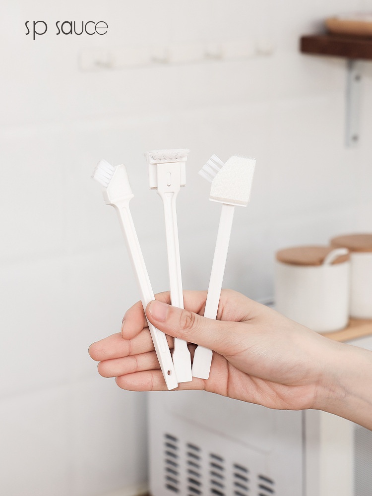 SPSAUCEBathroom Kitchen Groove Gap Brush Cup Cover Groove To Dead Corner Household Cleaning Brush