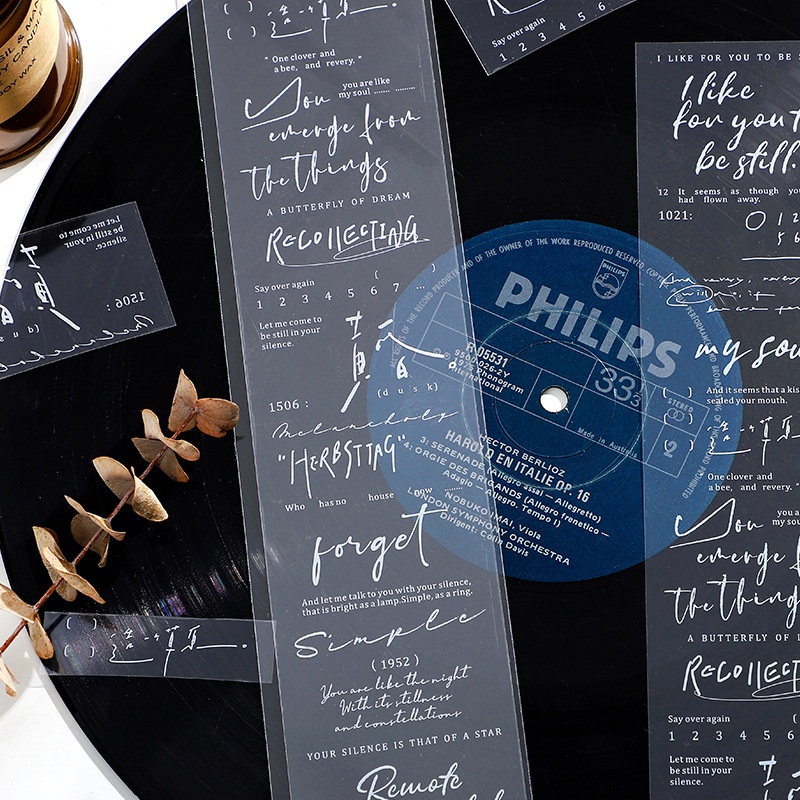 Infeel. Me P E T Long Strip Of Tape Past Book Series Creative Handbook Material Decorative Stickers4 Options