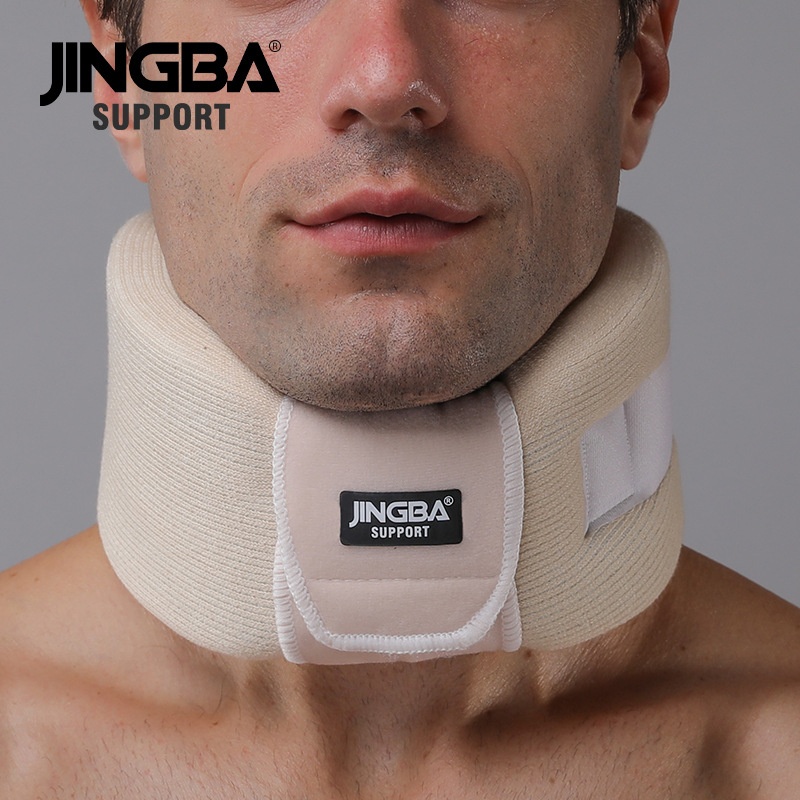 JINGBANeck Guard Adjustable Neck Fixed Support Sports Protective Gear Outdoor Sponge Neck Guard