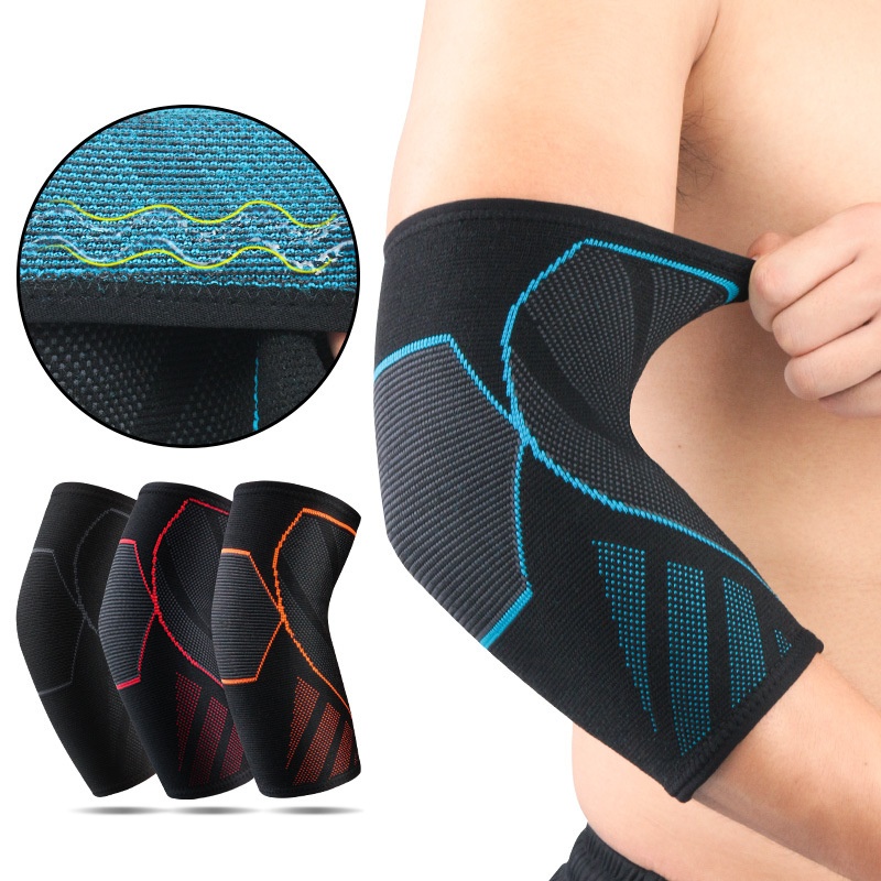 Sports Elbow Pads Knitted Non-slip Pressure Elbow Sleeves Basketball Badminton Tennis Fitness Protective Gear
