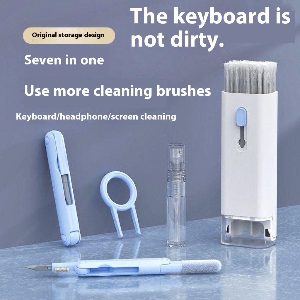 7-in-1 Multifunctional Keyboard Headphone Cleaning Brush Mobile Phone Screen Cleaning Brush Mini Portable Computer Screen Easy To Use