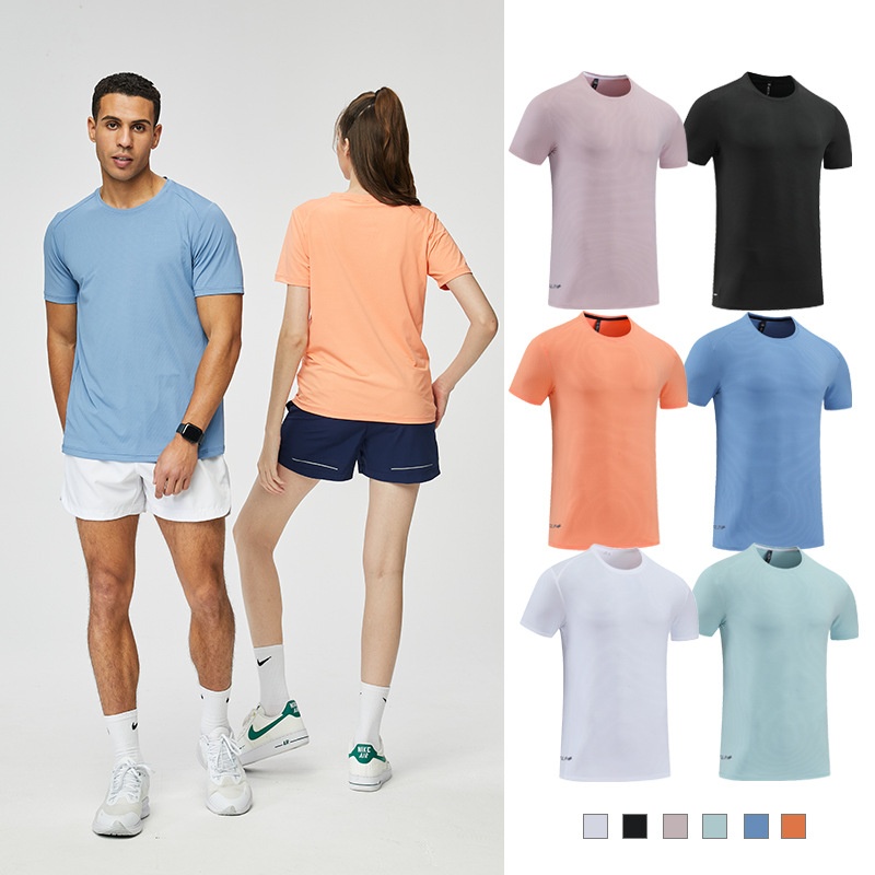 Sports T-shirt Quick-drying Clothes Summer Thin Loose Casual Tops Men And Women Running Clothes Basketball Training Ice Silk Short Sleeves