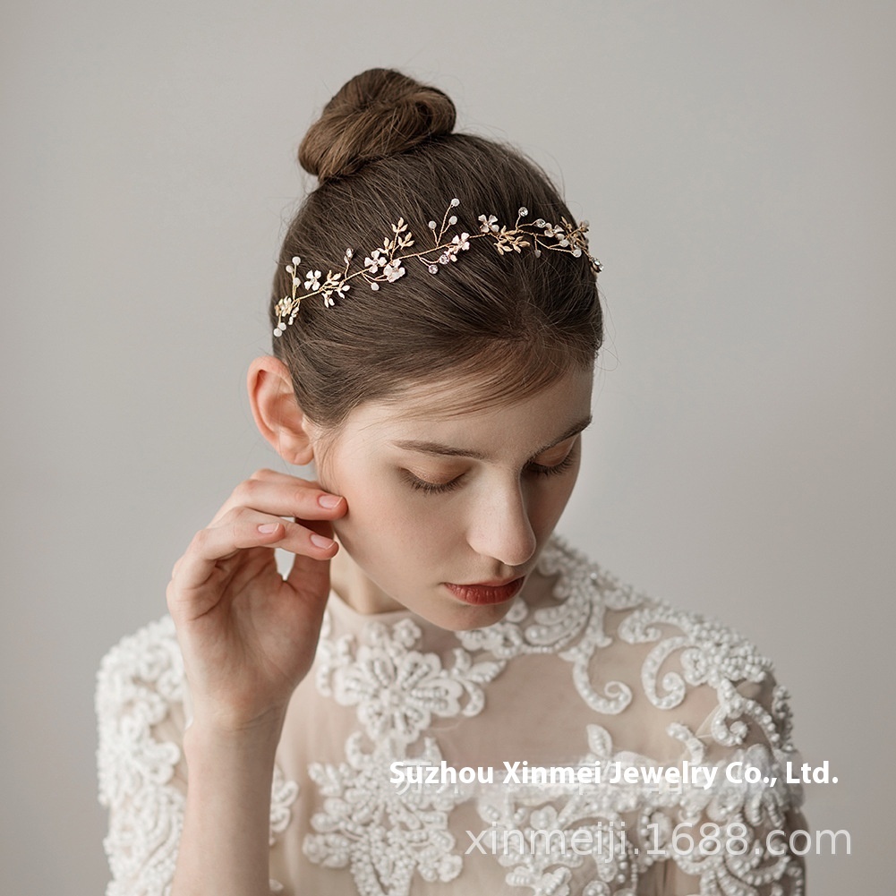 O354 Alloy Small Flower Bridal Headdress Forest Leaf Bridal Headband Accessoriess