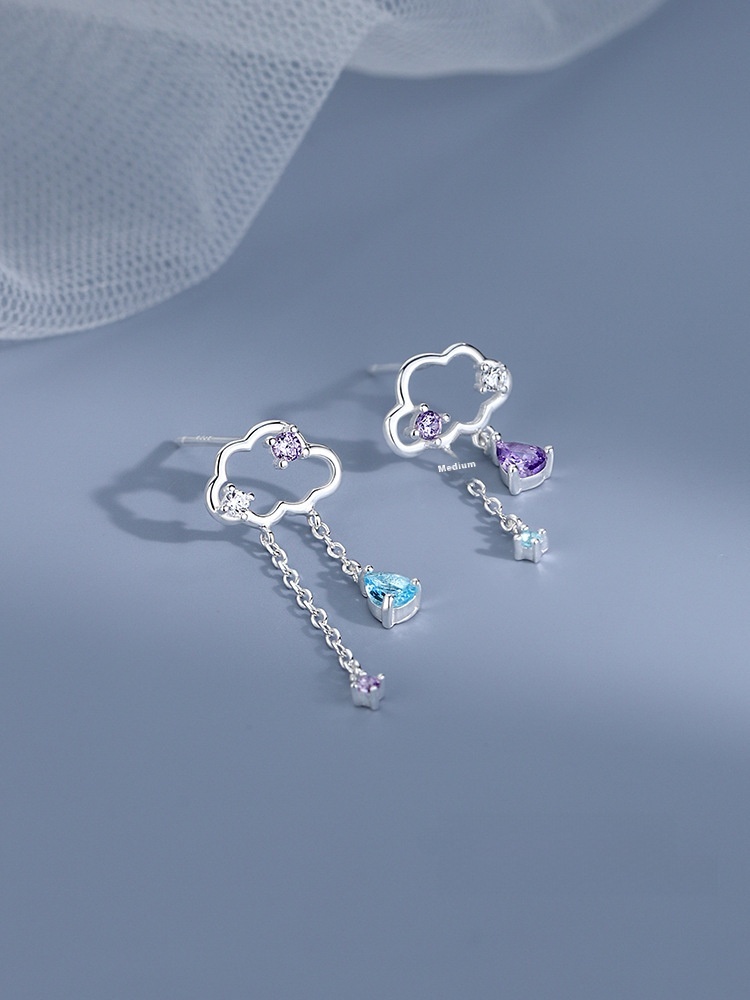 S925 Sterling Silver Earrings For Women Y Women's Tassel Earrings Light Luxury Niche Design High-grade Earrings