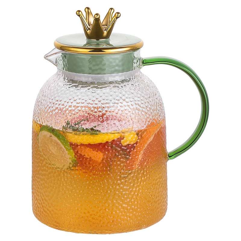 Nordic Household Glass Cold Water Pitcher,High-Temperature Resistant,Explosion-Proof,Large Capacity,For Iced Water And Tea,Set