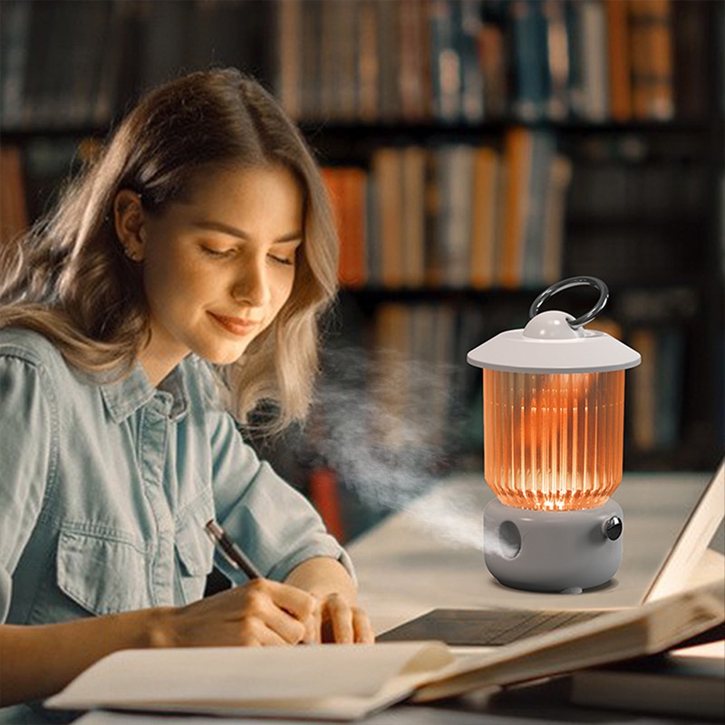 Kerosene Lamp Humidifier USBRechargeable Battery Portable Small Gift Mini Home Table Air Humidifier