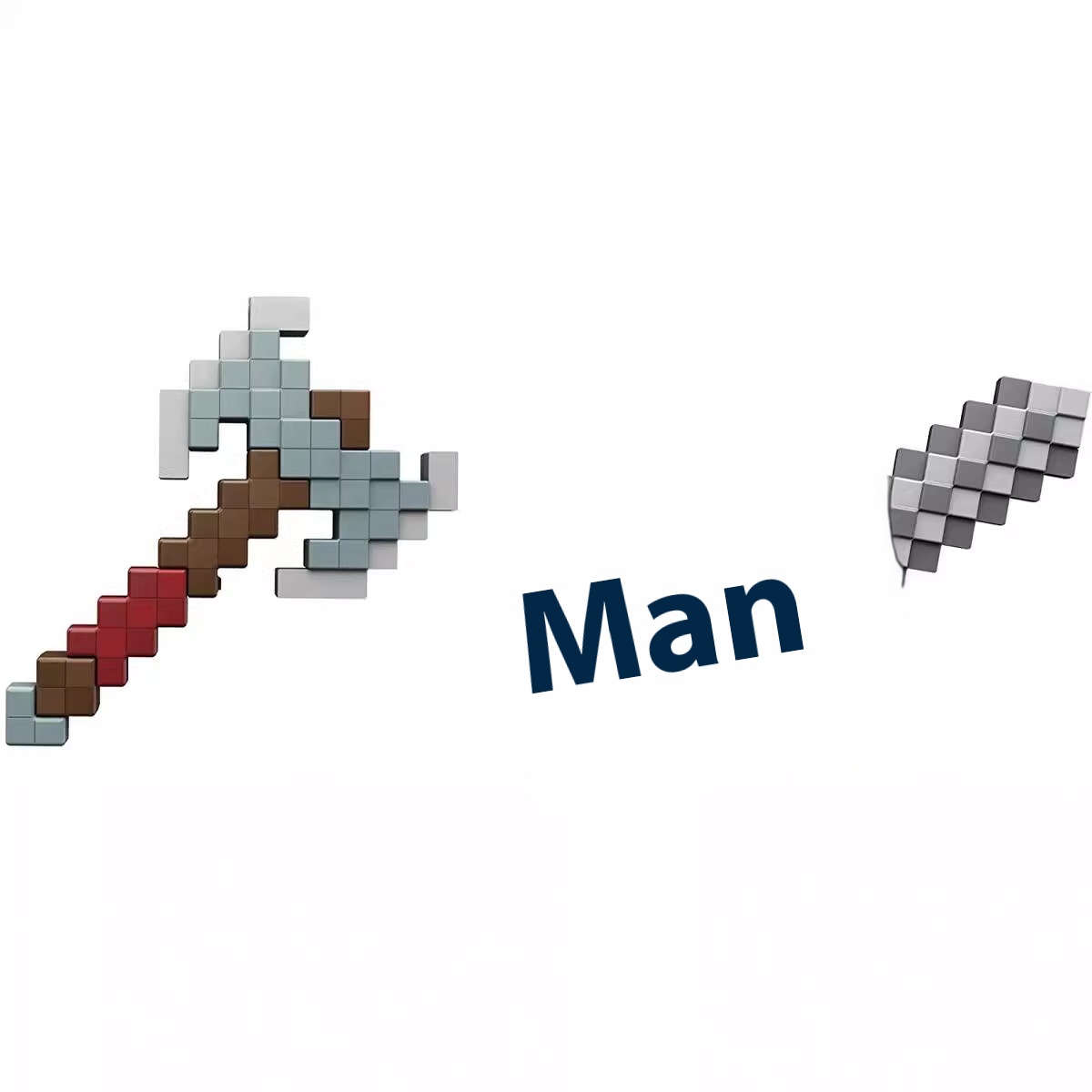 Minecraft Toy Sword And Pickaxe2-in-1 Transformable Weapon Model