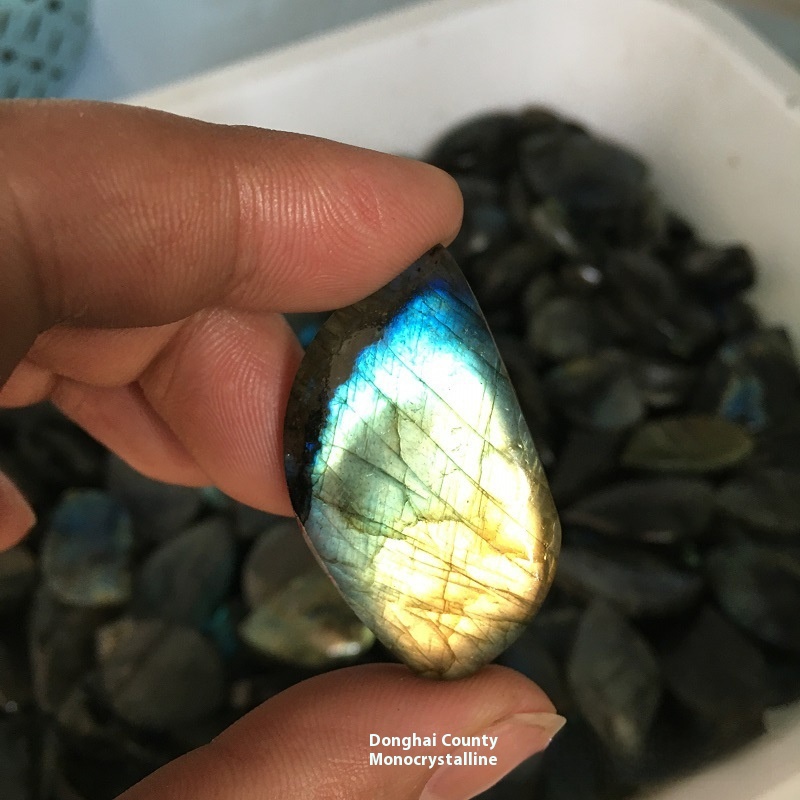 Natural Lambstone Moonstone Pendant Blue Moonlight Pendant