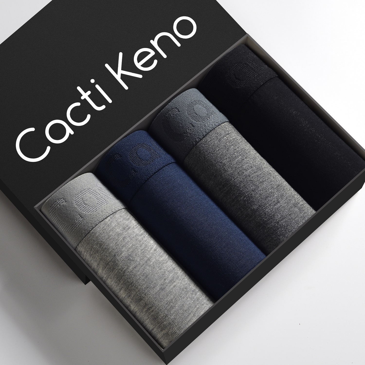 Men's Underwear Modal Cotton Boxer Briefs Solid Color Summer Style Mid-waist Breathable Large Size Boxer Briefs Boxed