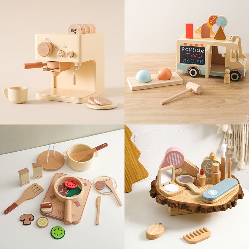 Children's Room Decoration Puzzle Multifunctional Baby Play House Wooden Educational Toys Simulation Kitchen Set Toys