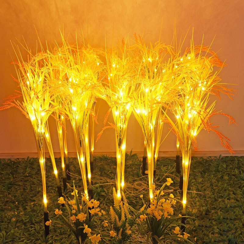Led Simulation Wheat Ear Lamp Outdoor Waterproof Festival Decoration Lighting Project Rice Wheat Lawn Lamp