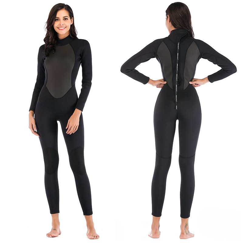 Shark Bart's Surfing Diving Suit3 MMLong-sleeved Slim Snorkeling Swimsuit Female Cold-proof Wetsuit Sports Swimsuit Female