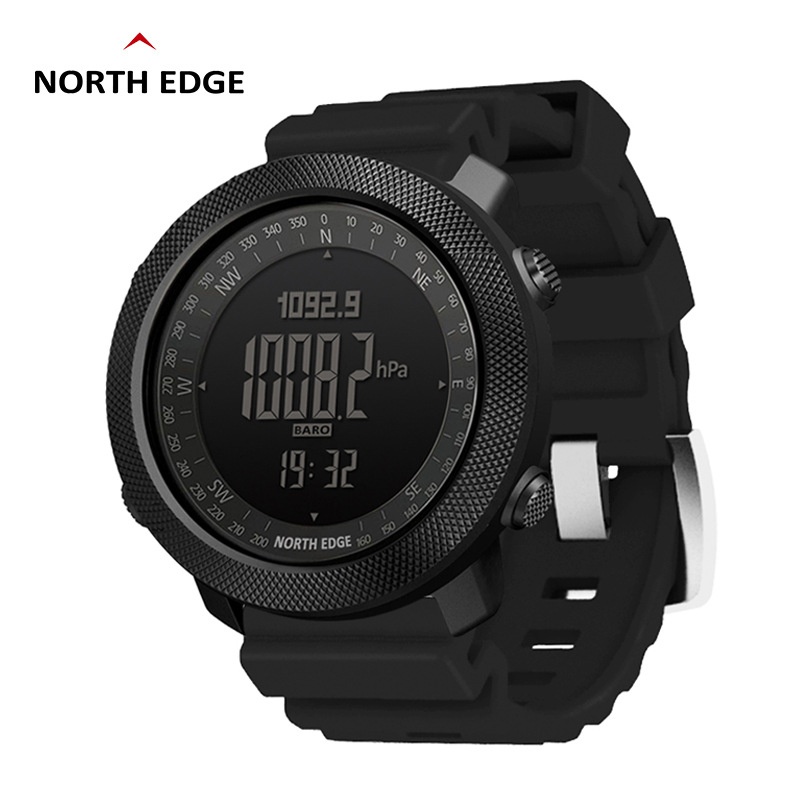 Outdoor Sports Smart Waterproof Watch Color Silicone Altitude Pressure Compass Thermometer Metal Watch