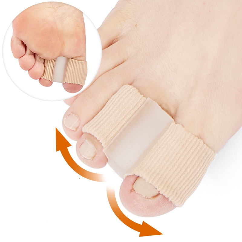 Gel Fiber Toe Correction Big Toe Hallux Valgus Toe Separator Double Hole Toe Orthosis Nylon