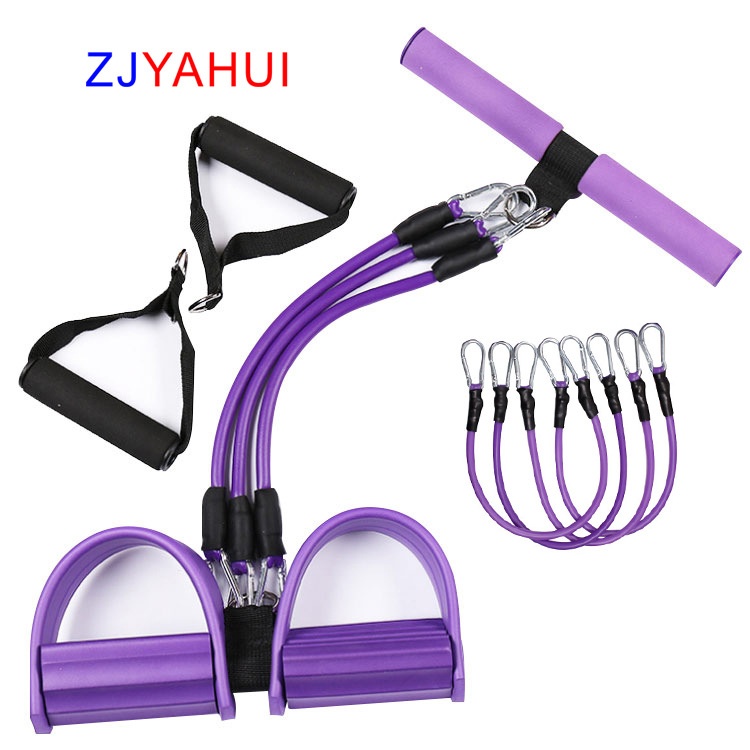 Foot Pedal Puller Four-tube Fitness Equipment Sit-up Abdomen Abdominal Fitness Equipment Foot Pedal Pull Rope Female Thin Legs Beautiful Legs Equipment