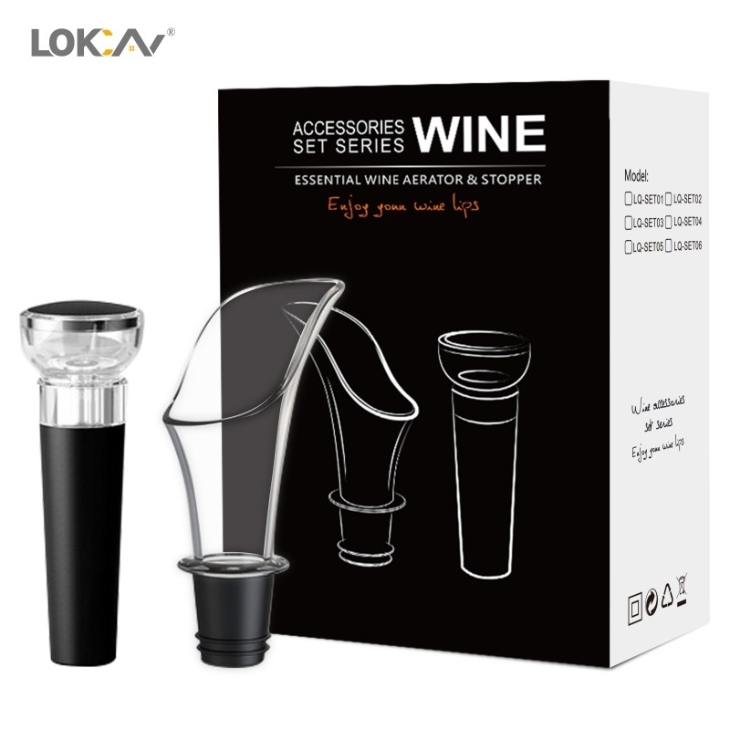 Red Wine Set Wine Vacuum Wine Stopper Pourer Decanter Sealed Wine Stopper Winery Gift Vacuum