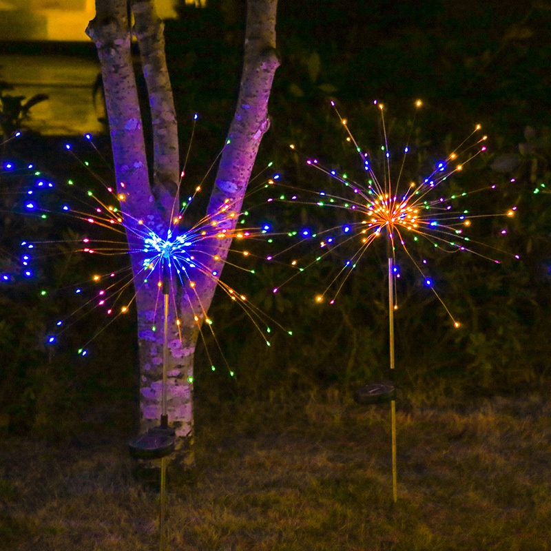 LEDSolar Smoke Lamp Outdoor Waterproof Garden Decoration Copper Wire Lights