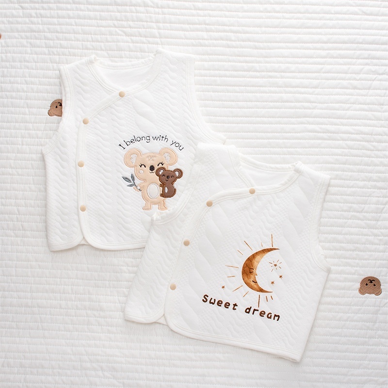 Style Baby Cotton Vest For Spring,Early Autumn And Winter,Air Cotton Double-layer Warm Vest For Baby,Versatile Waistcoat