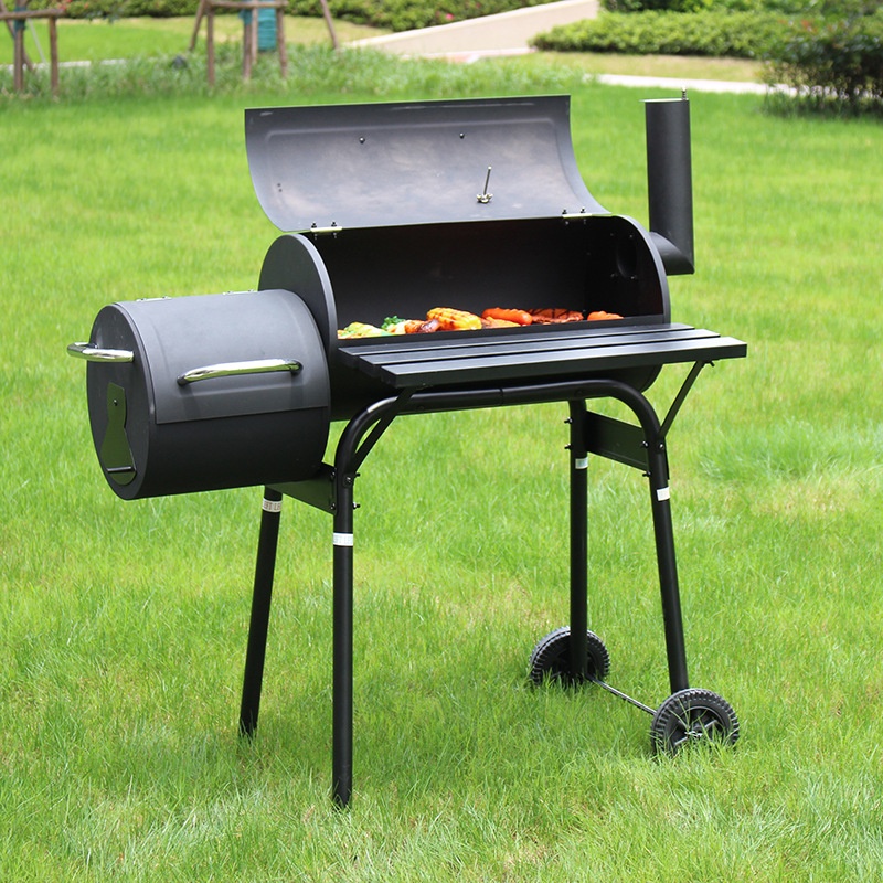 Outdoor Barbecue Grill Household American Style Stewed Smoked Barbecue Grill Courtyard Charcoal Barbecue Grill Thickened