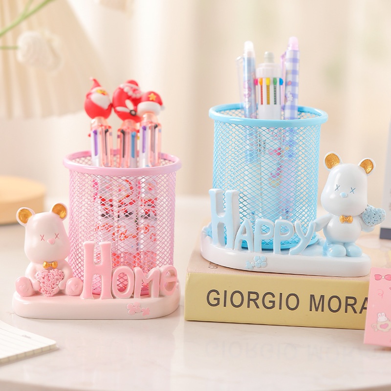 Cute Cartoon Pen Holder Girly High Value Use Birthday Gift Student Creative Stationery Storage Ornaments