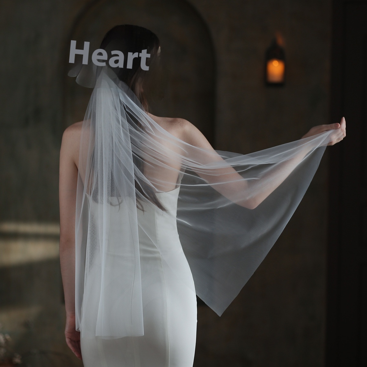 V849 Super Fairy Elastic Net Bowknot Bridal Veil White Double-layer Wedding Soft Yarn Travel Photography Headdress