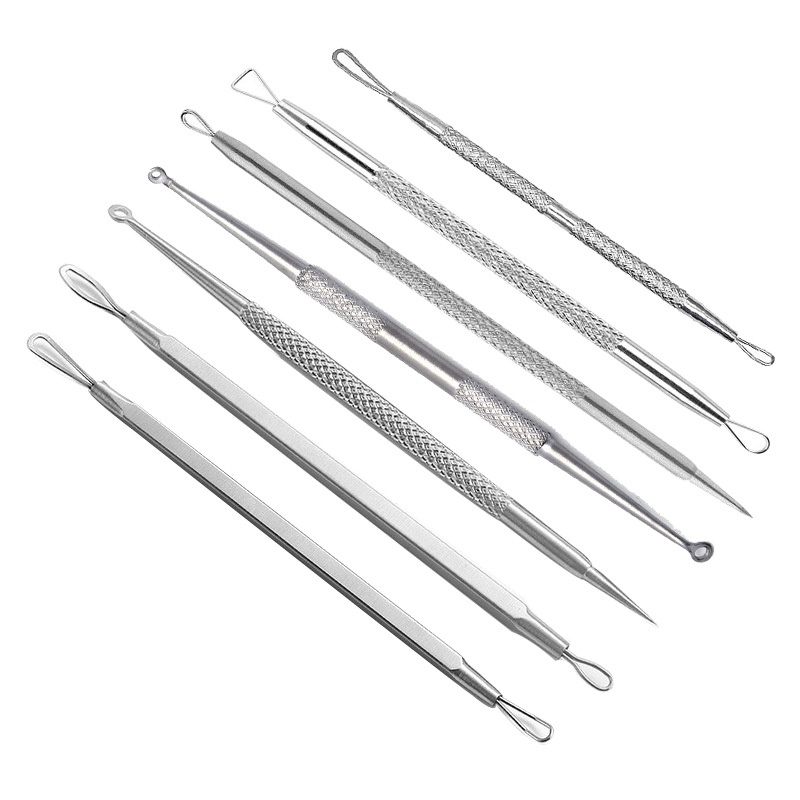 Beauty Tools Squeeze Acne Blackhead Disposable Closed Needle Double Head Steel Ring Acne Needle Stainless Steel Acne Needle