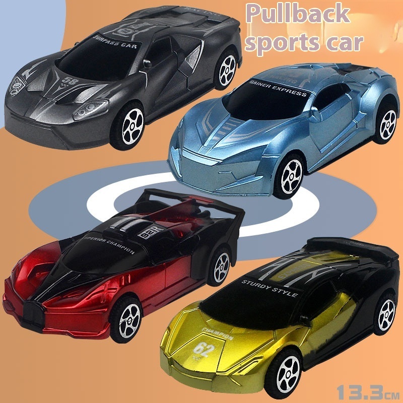 Pull Back Toy Car Children's Toy Sports Car Simulation Model Car Model Boy Racing Car Stall Goods Small Gift
