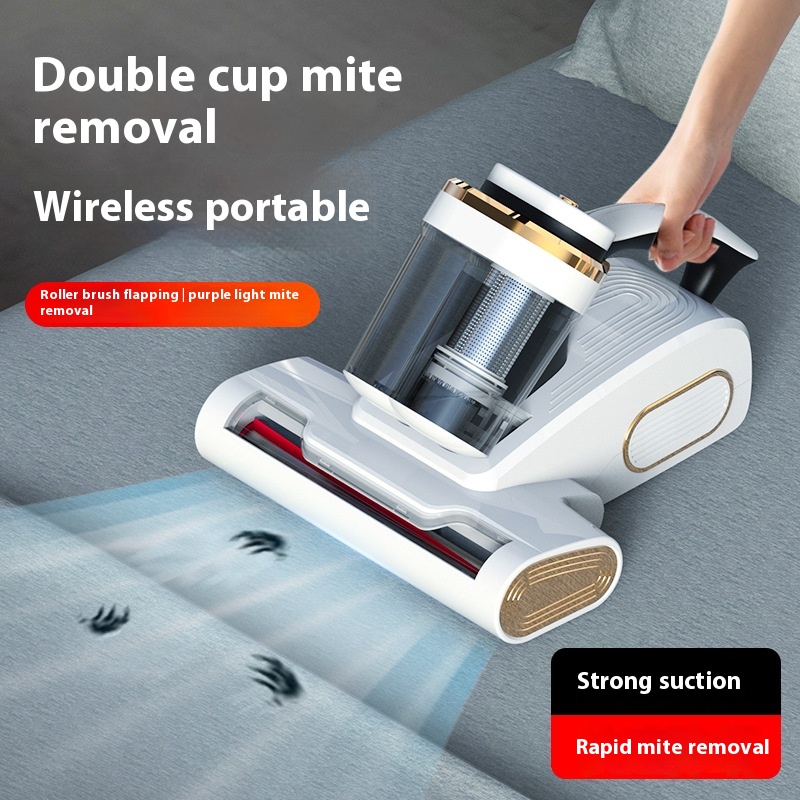 Mite Removal Device Household Bed Vacuum Cleaner Strong Suction Pat Handheld Wireless High-power Dust Removal Cleaning