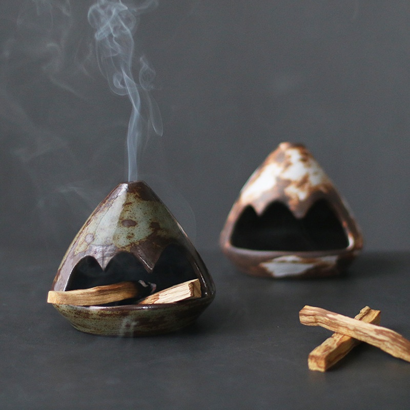 Peru Holy Wood Burning Tray Palo Santo Holder Cross Border Sage Holder Ceramic Aromatherapy Furnace