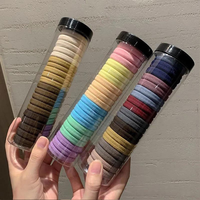 20 High Stretch Durable Seamless Hair Rope Korean Hair Rope No Hair Strap Rubber Band Canned Hair Ring Female Tie Headwear