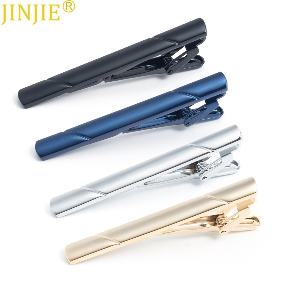 High-end Gun Black Blue Gold Tie Clip Men's Professional Metal Tie Clip Color Tie Clip
