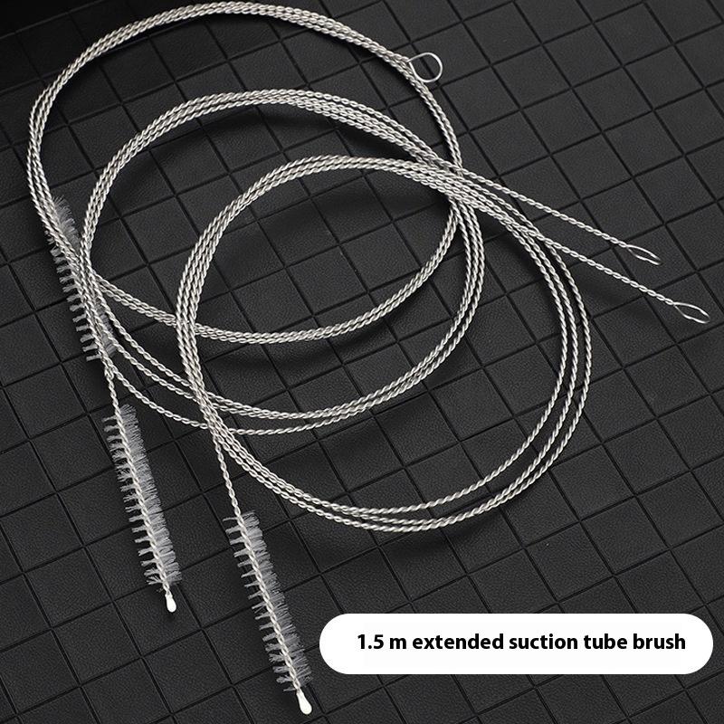 1.5m Long Stainless Steel Straw Brush Household Water Pipe Cleaning Brush Kettle Liner Cleaning Brush
