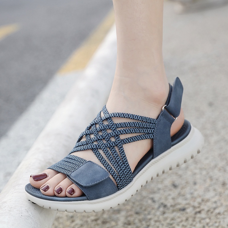 1109-A10 Summer Sandals For Women Lightweight Sports Style Comfortable Elastic Large Size Sandals