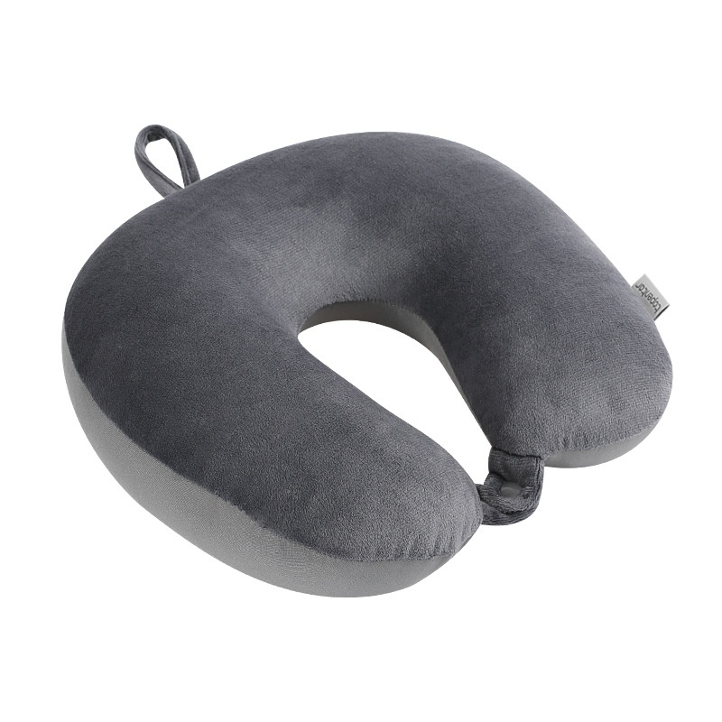 Solid Color Foam Particle U-shaped Pillow Travel Neck Pillow Airplane Pillow Office Nap Neck Pillow Neck Pillow