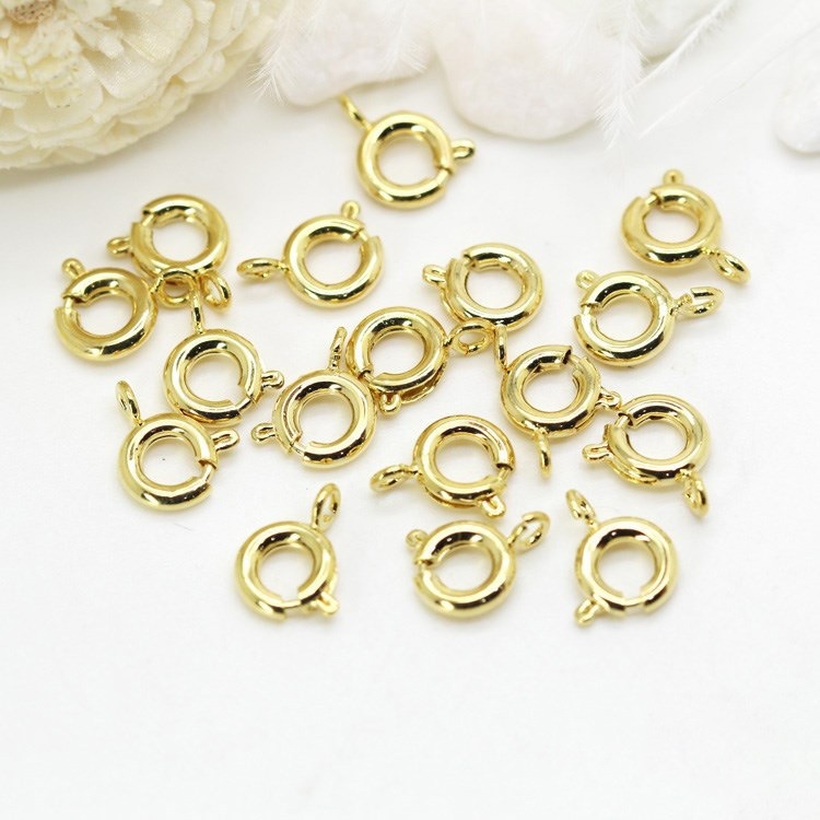 Han Shangna14k Real Gold Platinum Jewelry Buckle Slingshot Buckle Handmade Material Bracelet Necklace Accessories Diy Jewelry Accessories